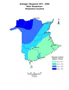 Average 1971-2000 Mean Temperature