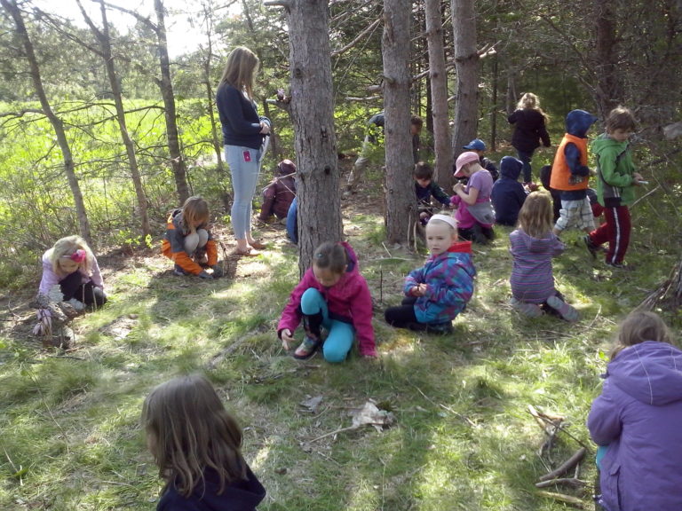 Children at an EOS outdoor education workshop